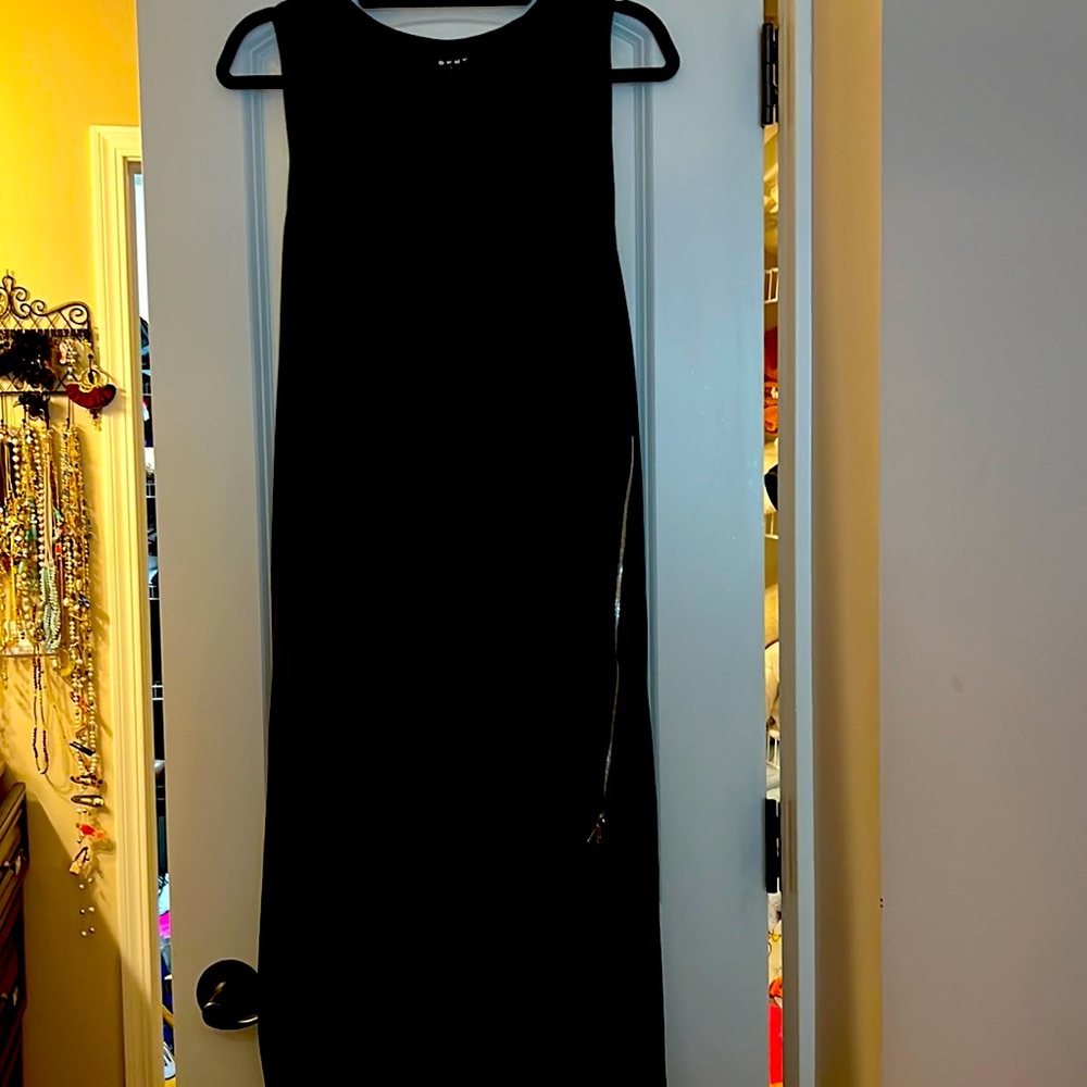 Long black cotton dress